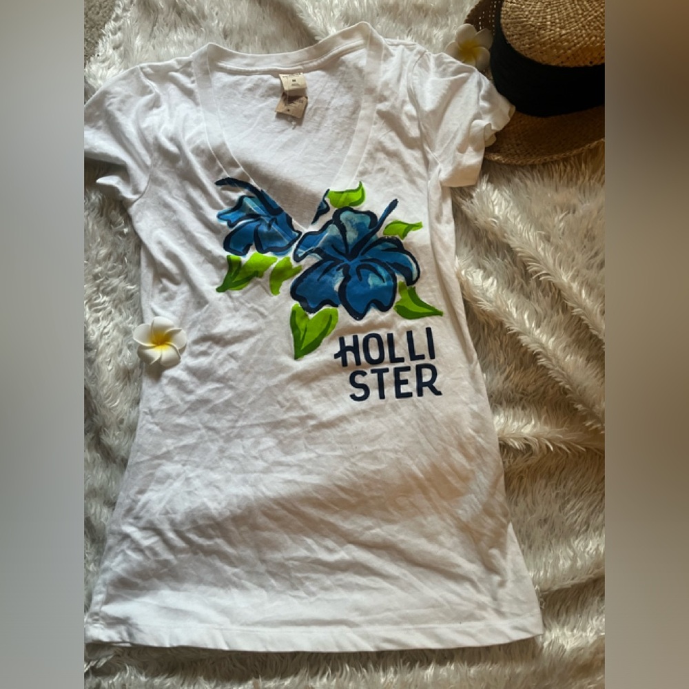 NWT Y2K Vintage Hollister V-neck top short sleeve - Picture 14 of 16